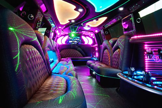 Party bus spacious interior