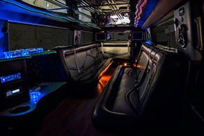 inside one of our bus rentals in everett for a bachelorette party